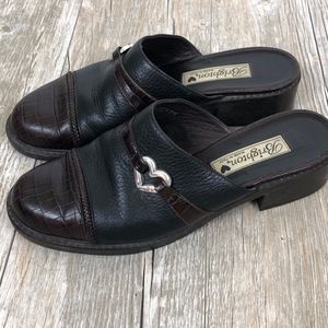 Brighton Croc Leather Mules
